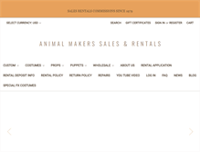 Tablet Screenshot of animalmakers.com